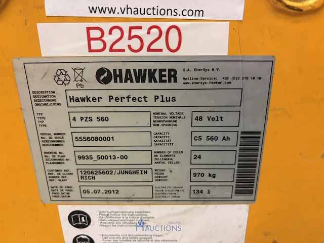 Tractiebatterij hawker - afbeelding 2 van  7