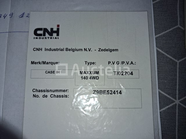 Tractor case ih 140 4wd (2009 - 9.318 uur) - afbeelding 21 van  27