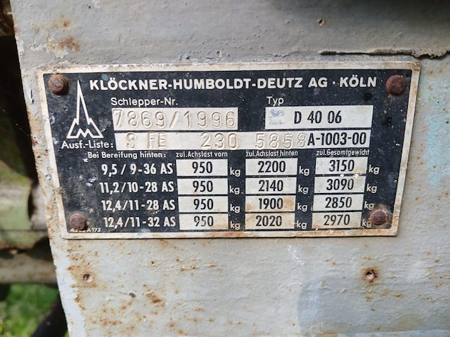 Tractor deutz d4006 - afbeelding 3 van  6