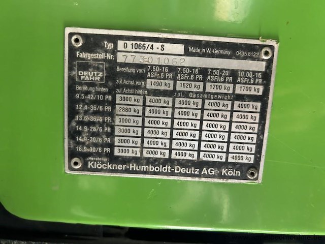 Tractor deutz-fahr dx 3.30 met cabine. voorzien van een bedrijfsurenteller met 47998.6 uur. - afbeelding 2 van  9