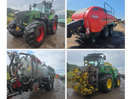 Tractoren, hakselaars en landbouwmachines