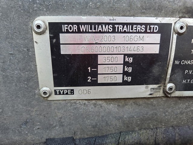 Trailer ifor williams, gp106gm, 2001 - afbeelding 16 van  19