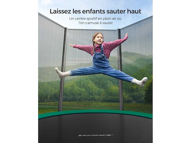 Trampoline ø 183 cm groen - afbeelding 2 van  6