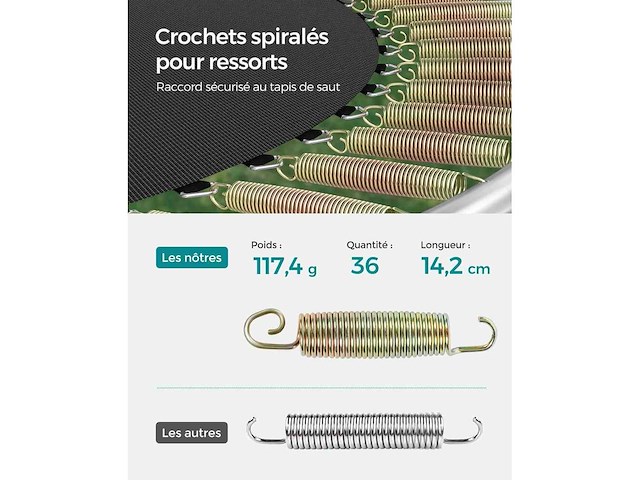 Trampoline ø 183 cm groen - afbeelding 4 van  6