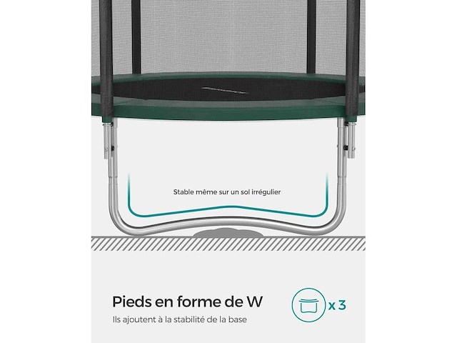 Trampoline ø 183 cm groen - afbeelding 5 van  6