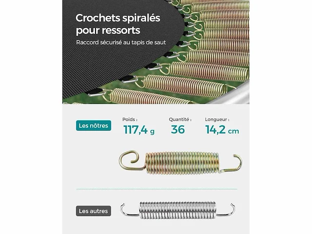 Trampoline ø 183 cm groen - afbeelding 4 van  6