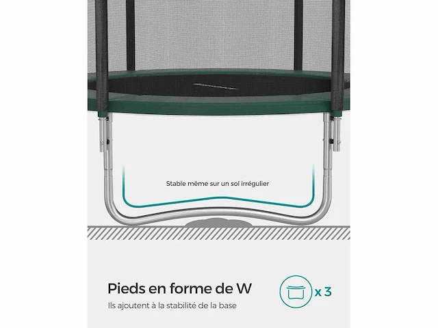 Trampoline ø 183 cm groen - afbeelding 5 van  6