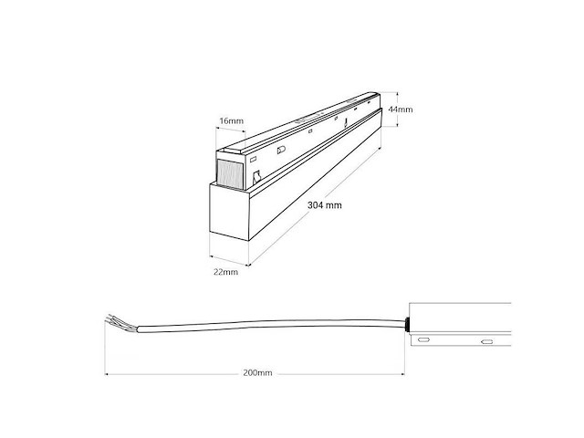 Transformator ponze magnetische rail 20mm 48v -200w (x4) - afbeelding 4 van  4