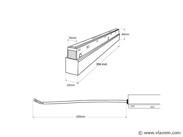 Transformator ponze magnetische rail 20mm 48v -200w (x4) - afbeelding 4 van  5