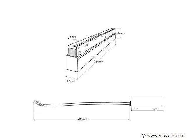 Transformator voor magnetische rail 20mm 48v -100w (x4) - afbeelding 5 van  5