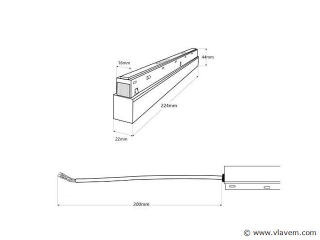 Transformator voor magnetische rail 20mm 48v -100w (x4) - afbeelding 5 van  5