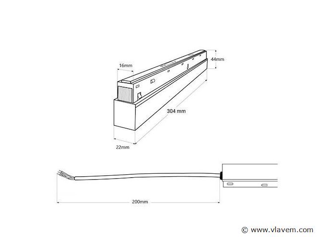 Transformer voor magnetische rail 20mm 48v -200w (x2) - afbeelding 4 van  5