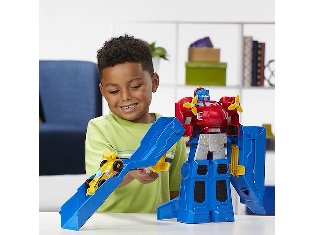 Transformers optimus prime jumbo jet wing racer speelset - afbeelding 4 van  5