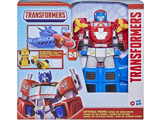 Transformers optimus prime jumbo jet wing racer speelset - afbeelding 5 van  5