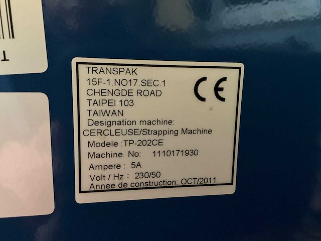 Transpak tp-202ce omsnoeringsmachine - afbeelding 5 van  5