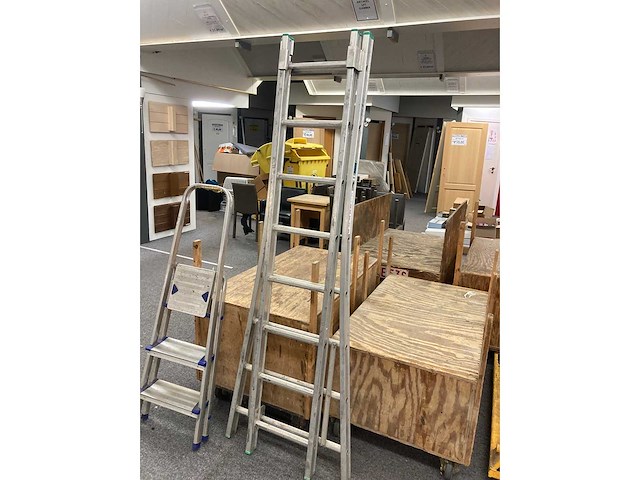 Transpalet, carren, steekwagen, panneelwagen, ladders en houten kisten op wielen - afbeelding 7 van  10