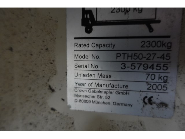 Transpallet crown (70cm breed, vorklengte 110cm) - afbeelding 5 van  5