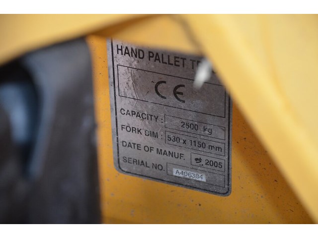 Transpallet hpt 25 geel - afbeelding 6 van  6