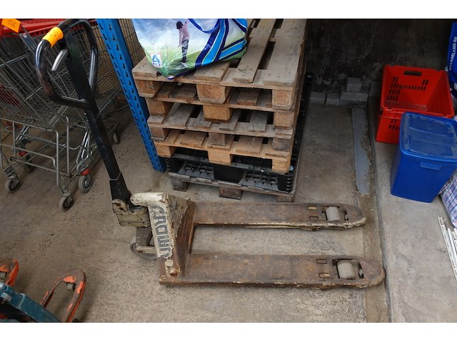Transpallet met korte vorken - afbeelding 1 van  3