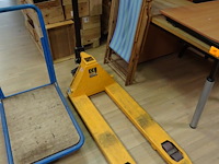 Transpallet + metalen transportkar - afbeelding 2 van  5