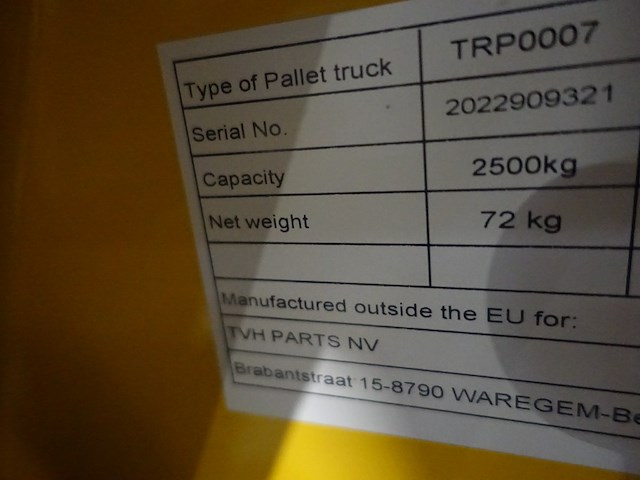 Transpallet total source - afbeelding 3 van  4