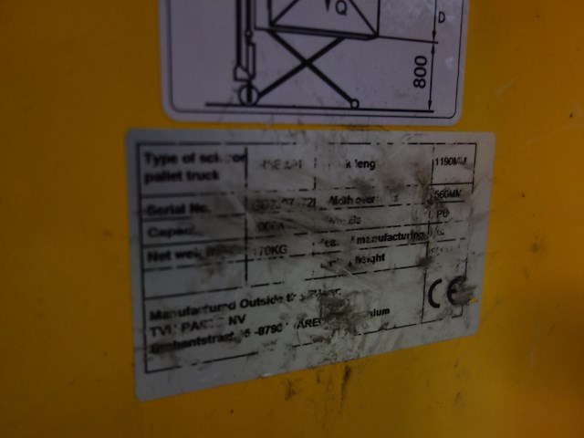 Transpallet(werkt niet electrisch - 600 mm - afbeelding 2 van  5