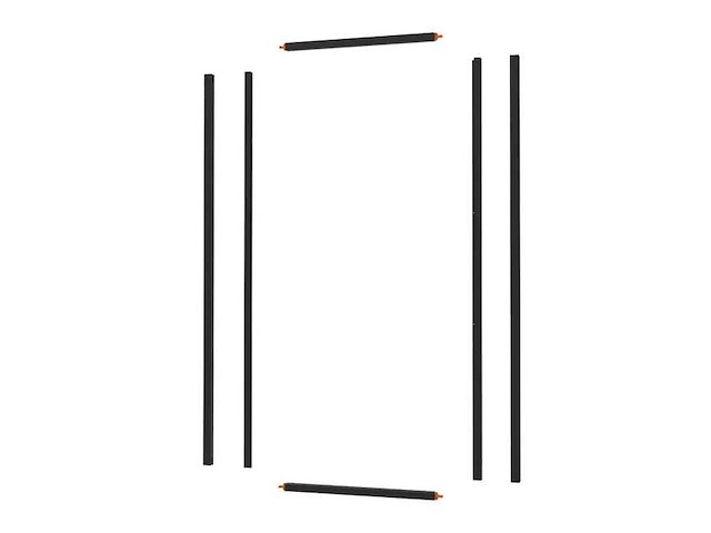 Transparant schuifdouchecompositieglas, 160 x h190 cm + zwart profiel - afbeelding 2 van  3