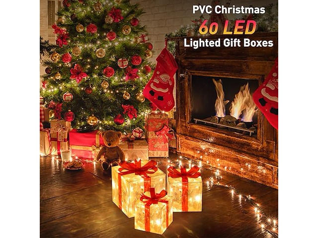 Transparante rode pvc geschenkdoos - afbeelding 3 van  4