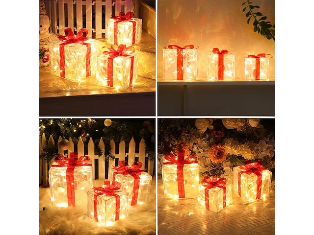 Transparante rode pvc geschenkdoos - afbeelding 4 van  4