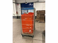 Transportkar met 25 plastic bakken - afbeelding 2 van  5