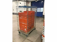 Transportkar met 25 plastic bakken - afbeelding 3 van  5
