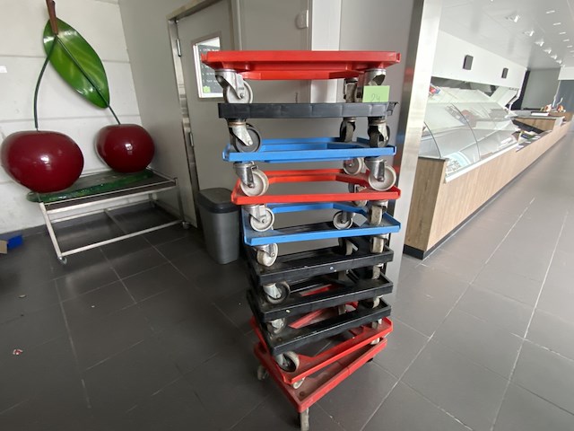 Transportkarren op wielen (10st) - afbeelding 1 van  1