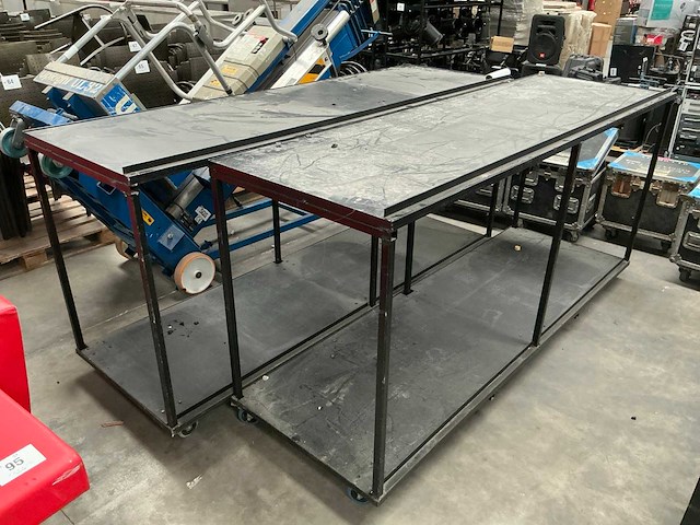 Transportkar/werktafel (2x) - afbeelding 1 van  6