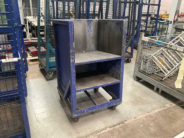 Transport/magazijnkar/stapelkar (2x) - afbeelding 1 van  7