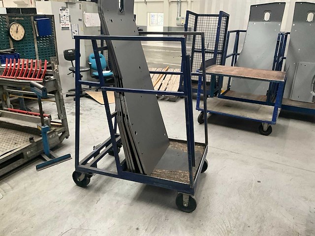 Transport/magazijnkar/stapelkar (2x) - afbeelding 4 van  8