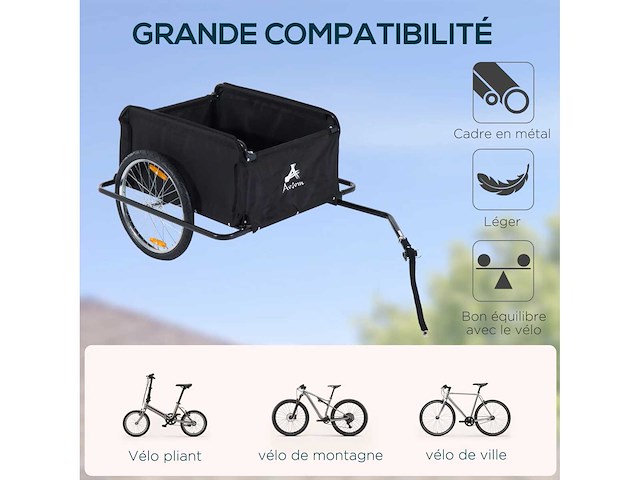 Transporttrailer, vrachtfiets, trekstang inbegrepen - afbeelding 5 van  6