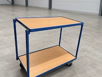 Transportwagen / serveerwagen met 2 legborden – blauw
