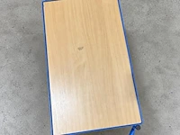 Transportwagen / serveerwagen met 2 legborden – blauw - afbeelding 4 van  4