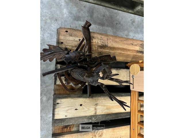 Traphekje + rieten mand + deco ree beeld - afbeelding 3 van  5