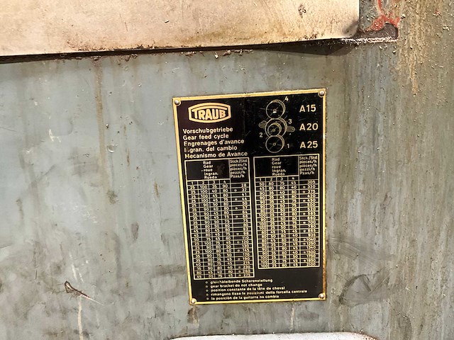 Traub a20/a25 revolverdraaibank - afbeelding 4 van  19