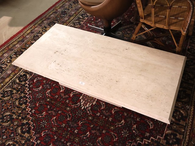 Travertijn salontafel - afbeelding 2 van  5