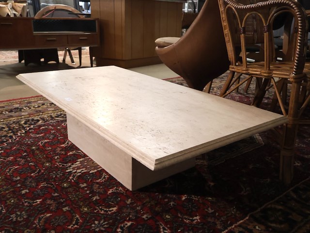 Travertijn salontafel - afbeelding 4 van  5