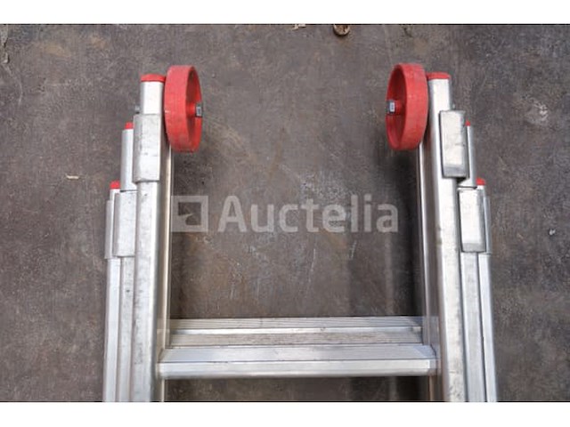 Travhymat 3x16 aluminium drievoudige ladder - afbeelding 3 van  7