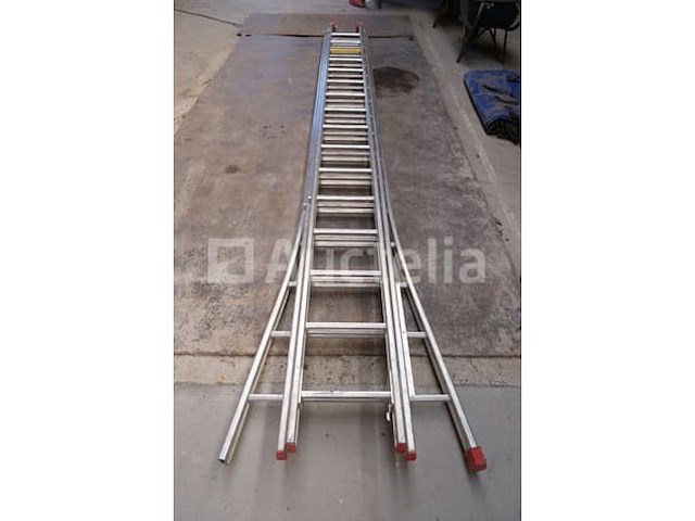 Travhymat 3x16 aluminium drievoudige ladder - afbeelding 6 van  7