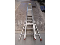 Travhymat 3x16 aluminium drievoudige ladder - afbeelding 6 van  7