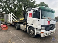 Trekker combinatie met oplegger mercedes-benz actros, manueel, kraan, zonder documenten. - afbeelding 3 van  8