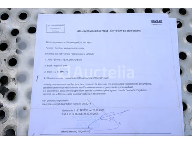 Trekker-eenheid daf xf 105.410 (2010-600.502 km) - afbeelding 14 van  33