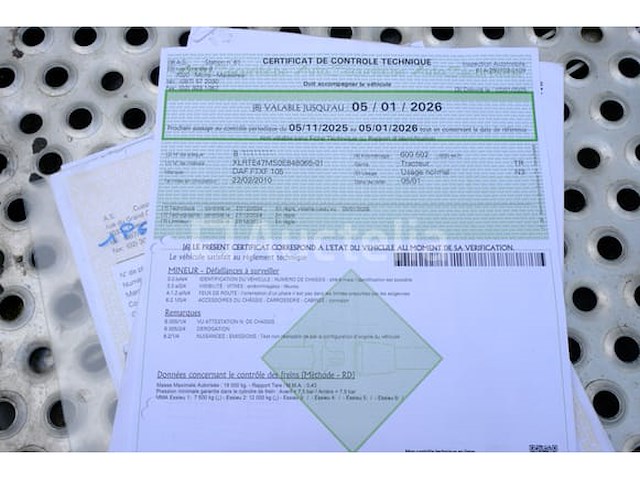 Trekker-eenheid daf xf 105.410 (2010-600.502 km) - afbeelding 22 van  33