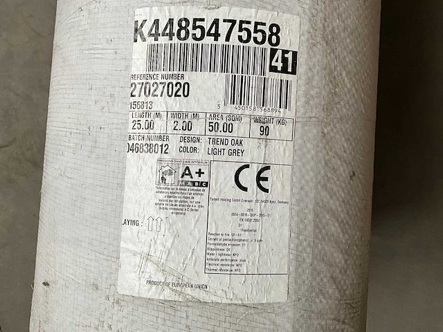 Trend oak zeil op rol +/- 2 x 25 meter, light grey - afbeelding 6 van  6