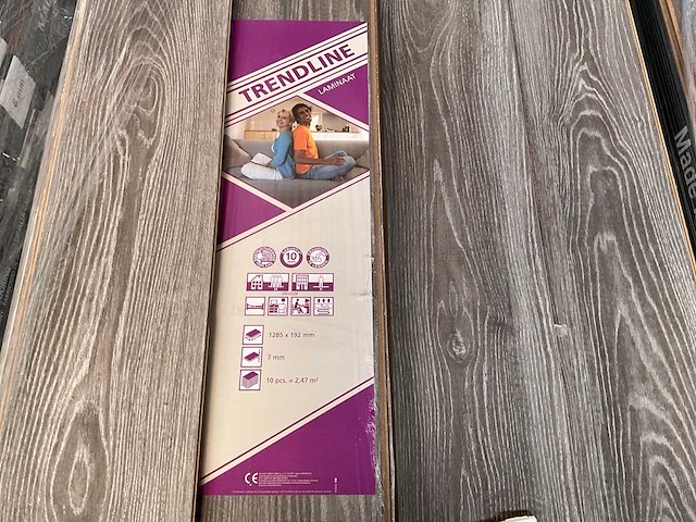 Trendline 8090 dusty grey oak pak laminaatvloer 7mm, 2,47 m2 (30x) - afbeelding 4 van  7